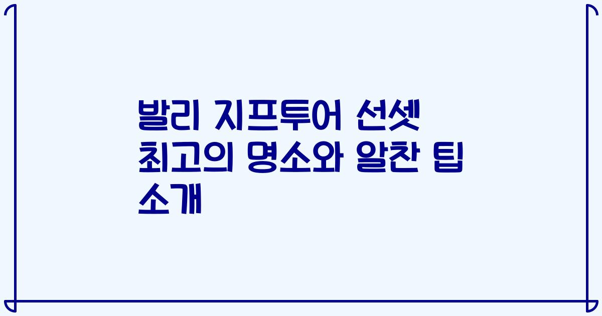 발리 지프투어 선셋 최고의 명소와 알찬 팁 소개